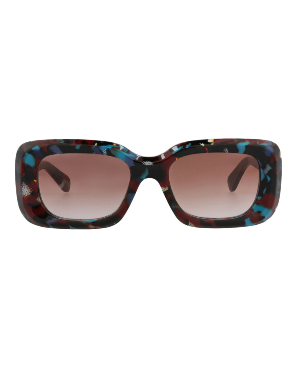 Chloé Womens Square/Rectangle Havana Havana Red Fashion Designer Eyewear