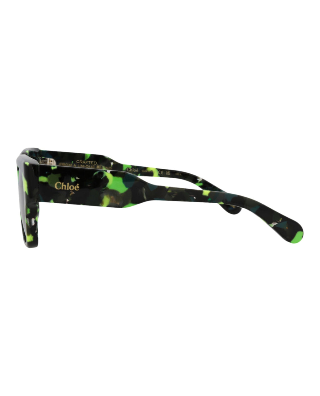 Chloé Womens Square/Rectangle Green Green Grey Fashion Designer Eyewear