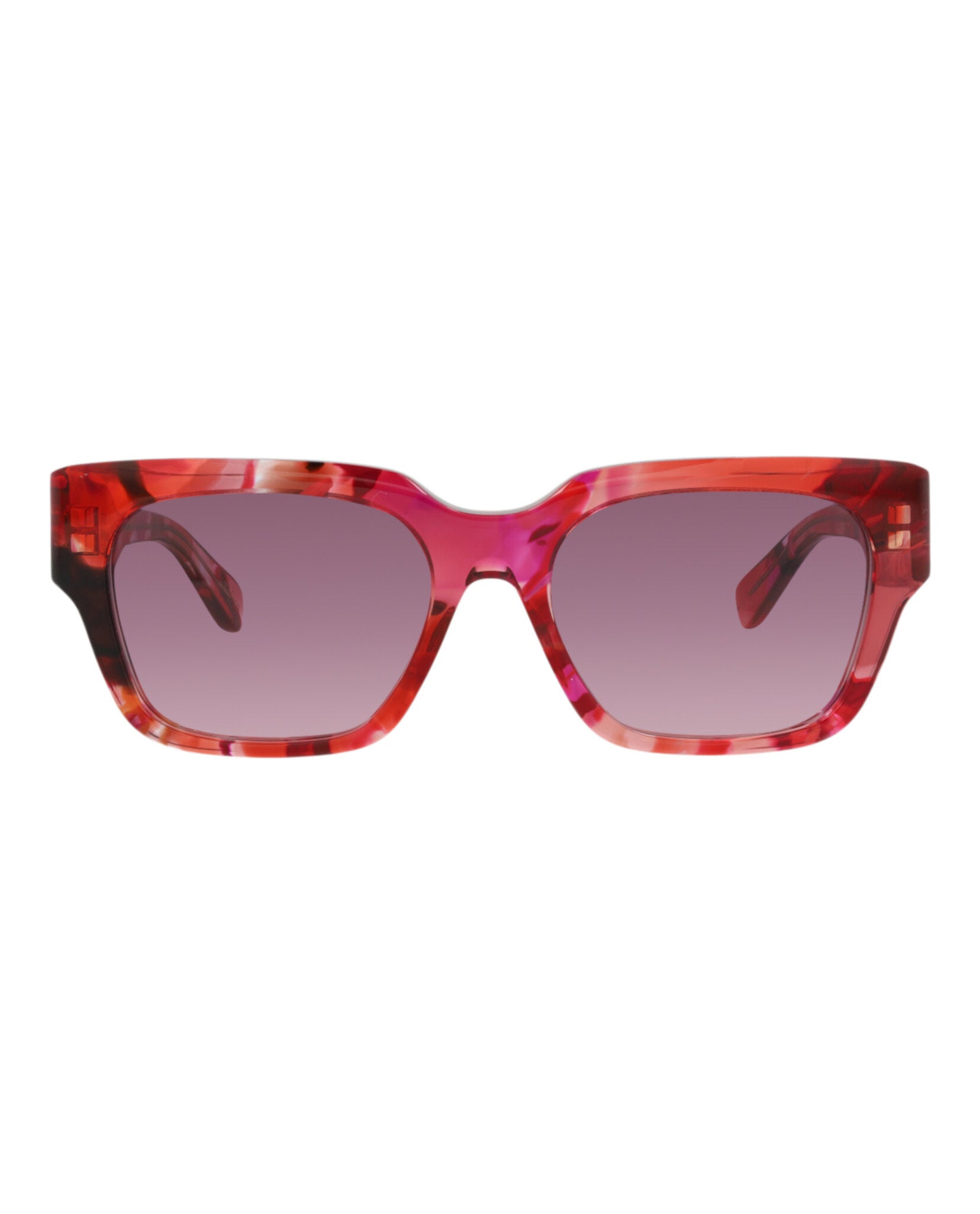 Chloé Womens Square/Rectangle Red Red Violet Fashion Designer Eyewear