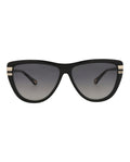 Chloé Womens Square/Rectangle Black Black Grey Fashion Designer Eyewear