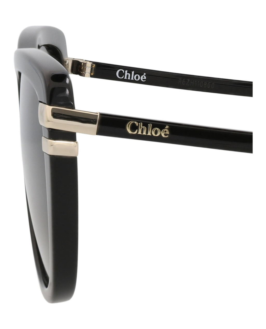Chloé Womens Square/Rectangle Black Black Grey Fashion Designer Eyewear