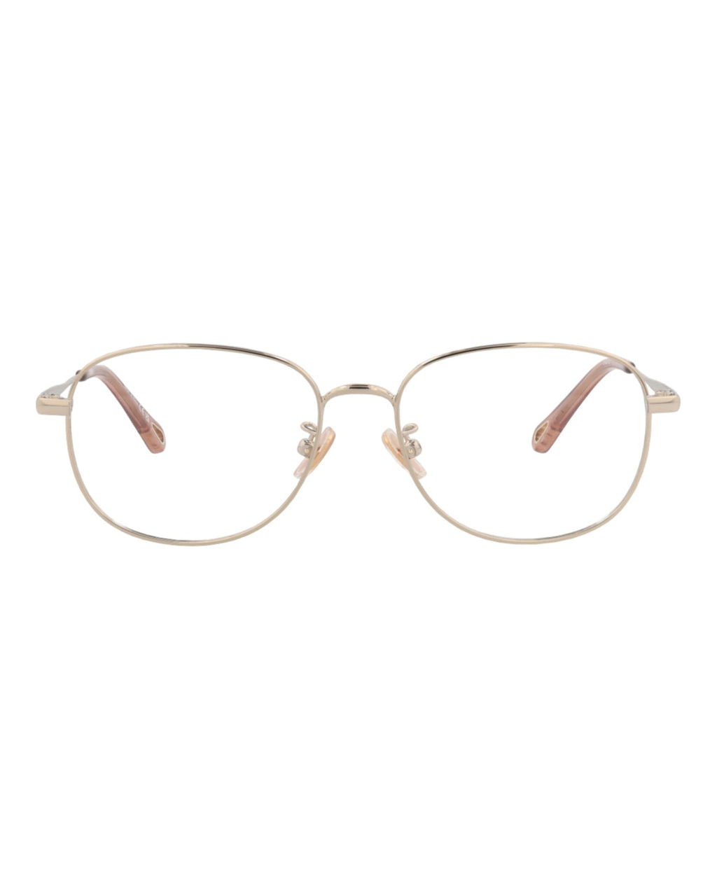 Chloé Womens Round/Oval Gold Gold Transparent Fashion Designer Eyewear