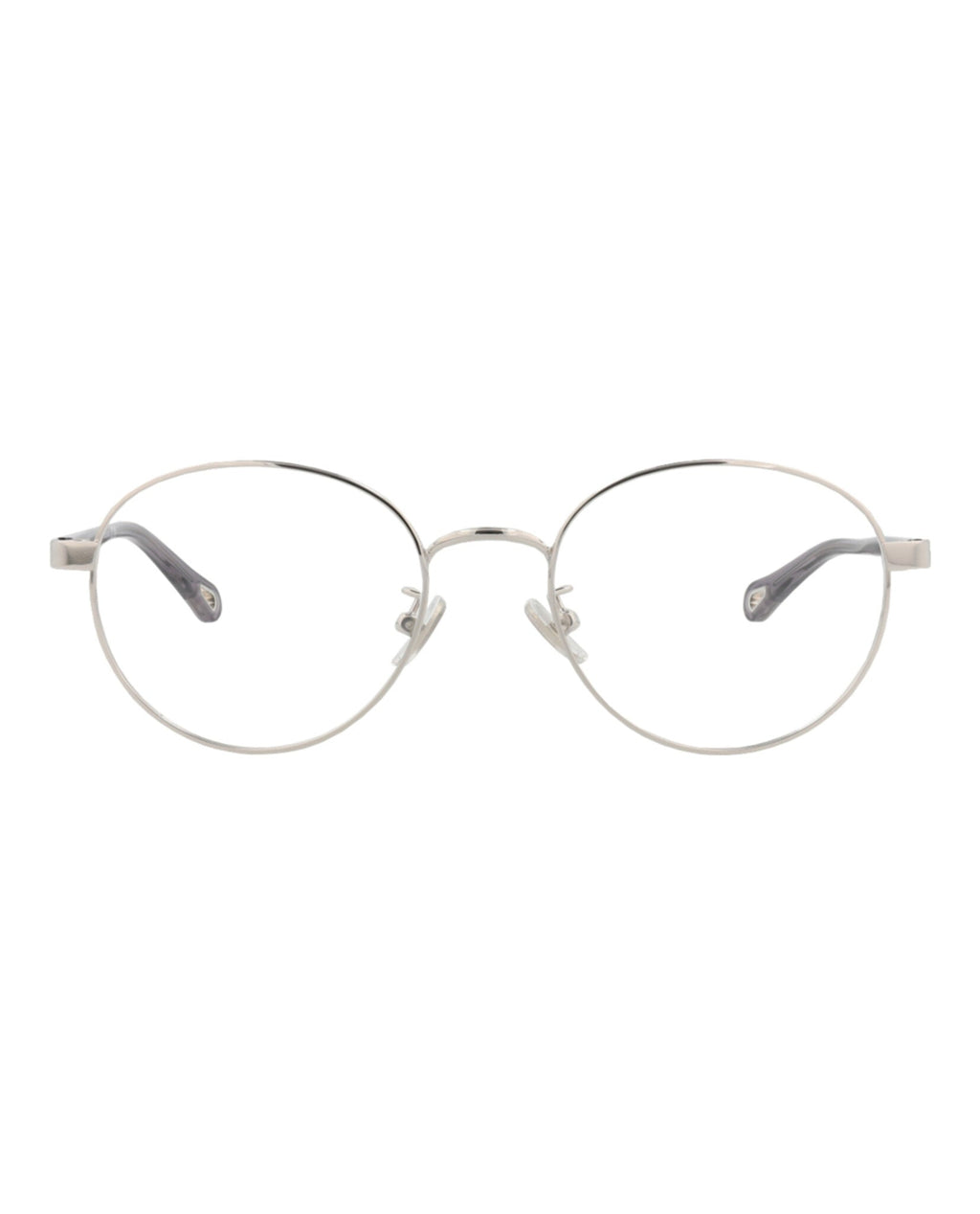 Chloé Womens Round/Oval Silver Grey Transparent Fashion Designer Eyewear