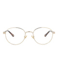 Chloé Womens Round/Oval Gold Havana Transparent Fashion Designer Eyewear