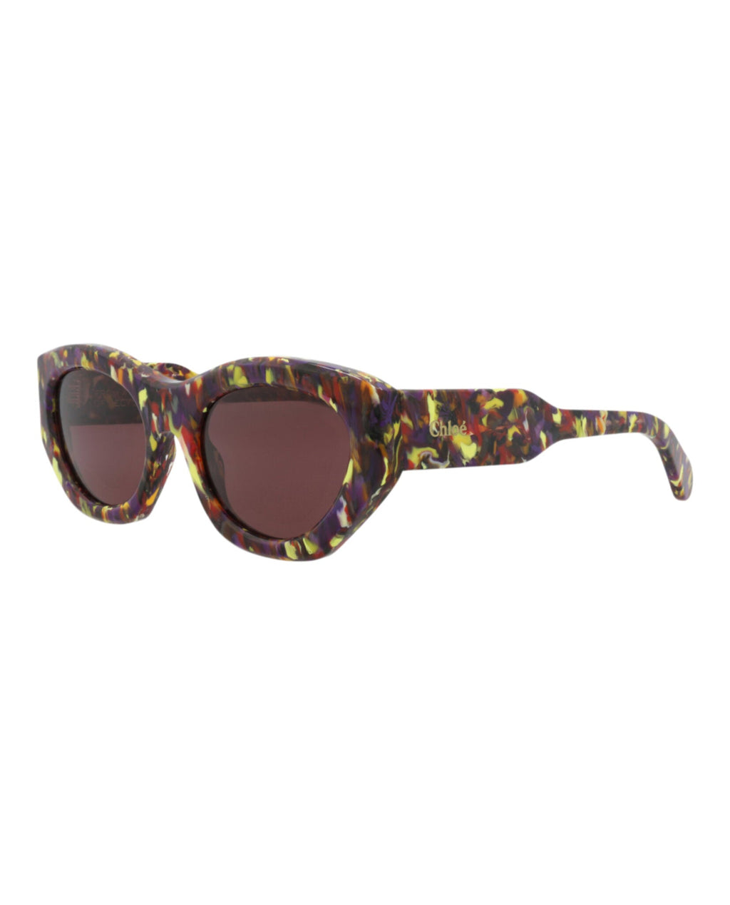 Chloé Womens Cat Eye Violet Violet Violet Fashion Designer Eyewear