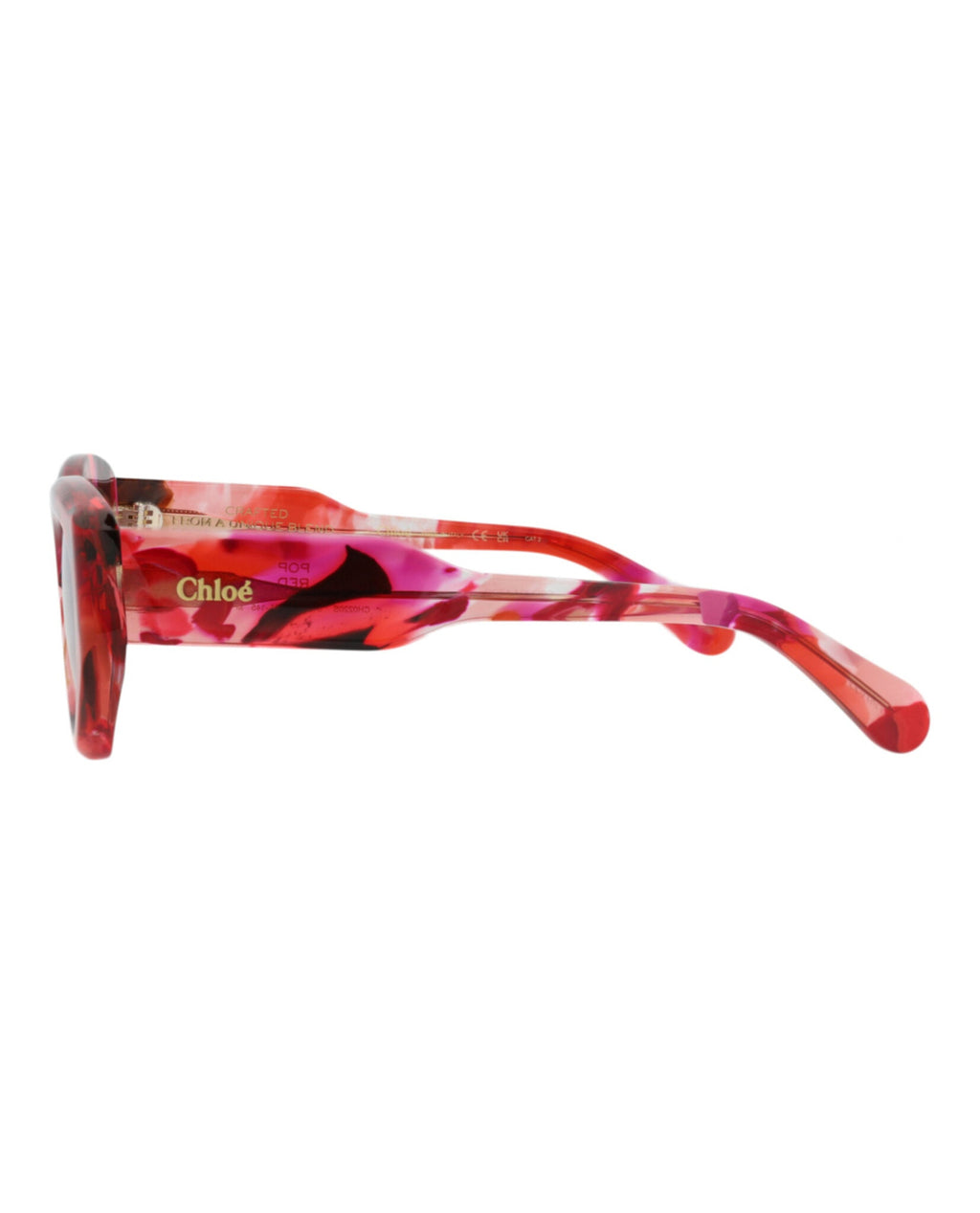 Chloé Womens Cat Eye Red Red Violet Fashion Designer Eyewear