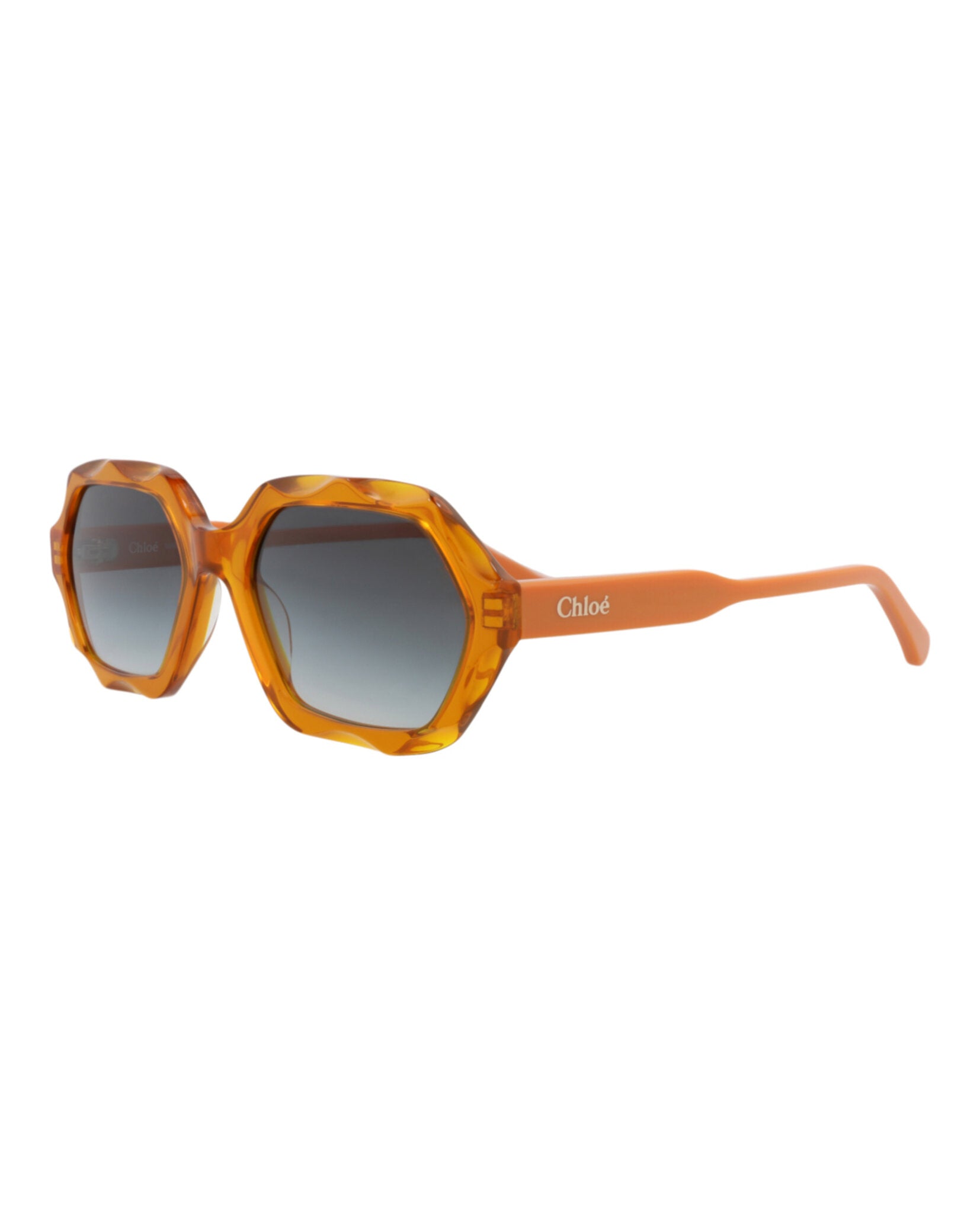 Chloé Womens Square/Rectangle Orange Orange Grey Fashion Designer Eyewear