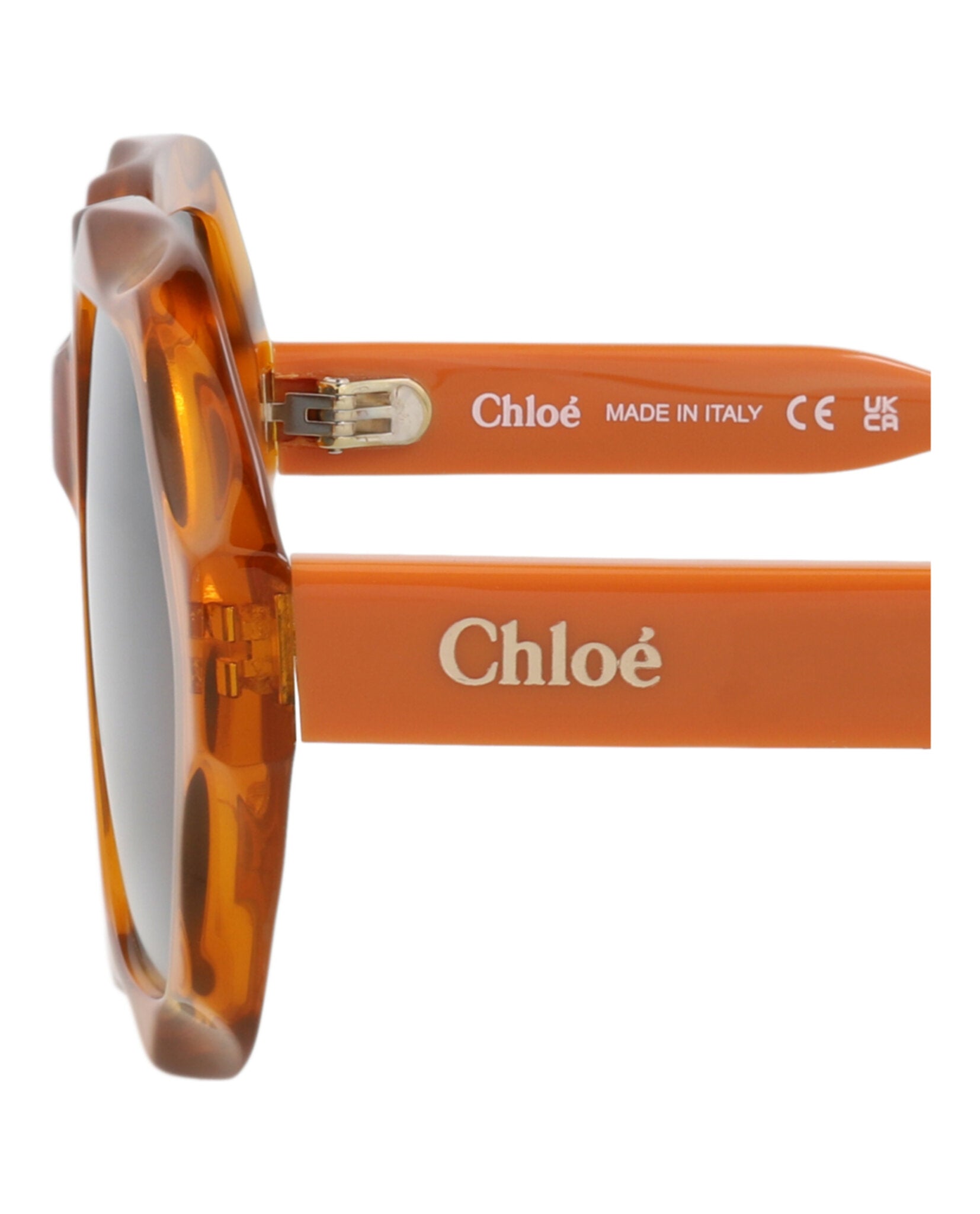 Chloé Womens Square/Rectangle Orange Orange Grey Fashion Designer Eyewear