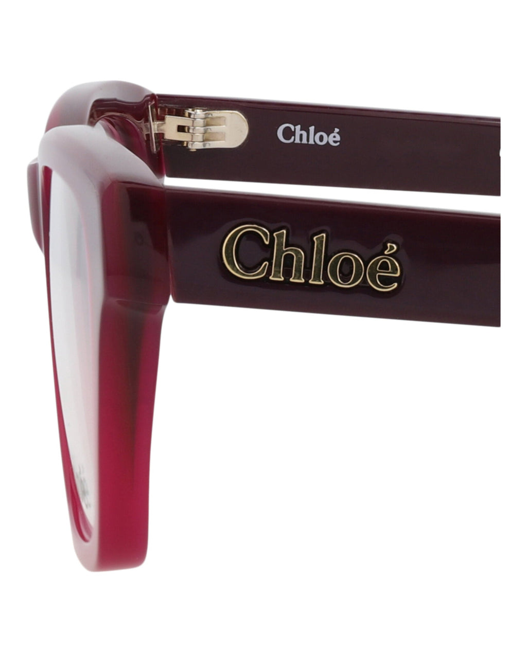 Chloé Womens Square/Rectangle Burgundy Violet Transparent Fashion Designer Eyewear