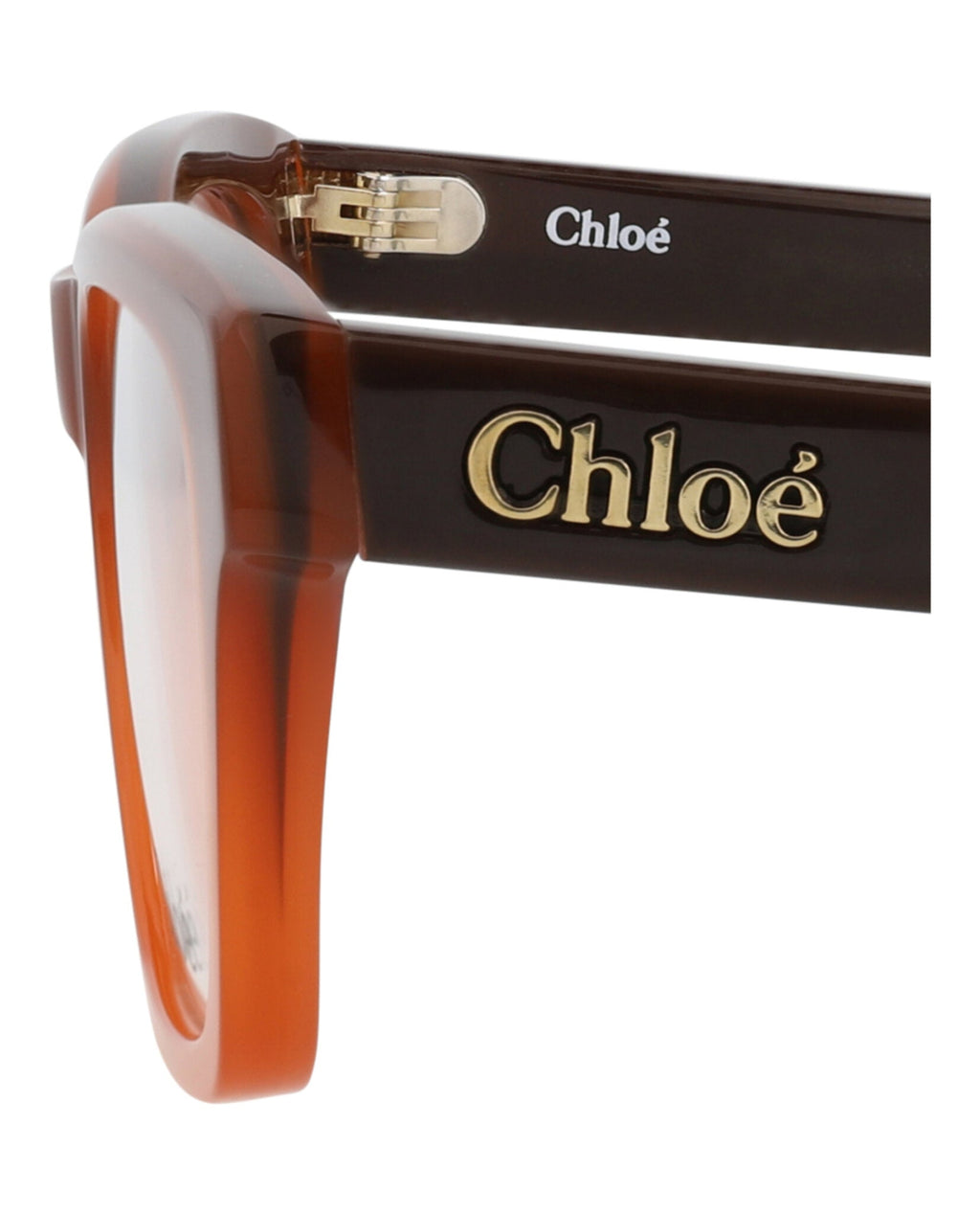 Chloé Womens Square/Rectangle Brown Brown Transparent Fashion Designer Eyewear