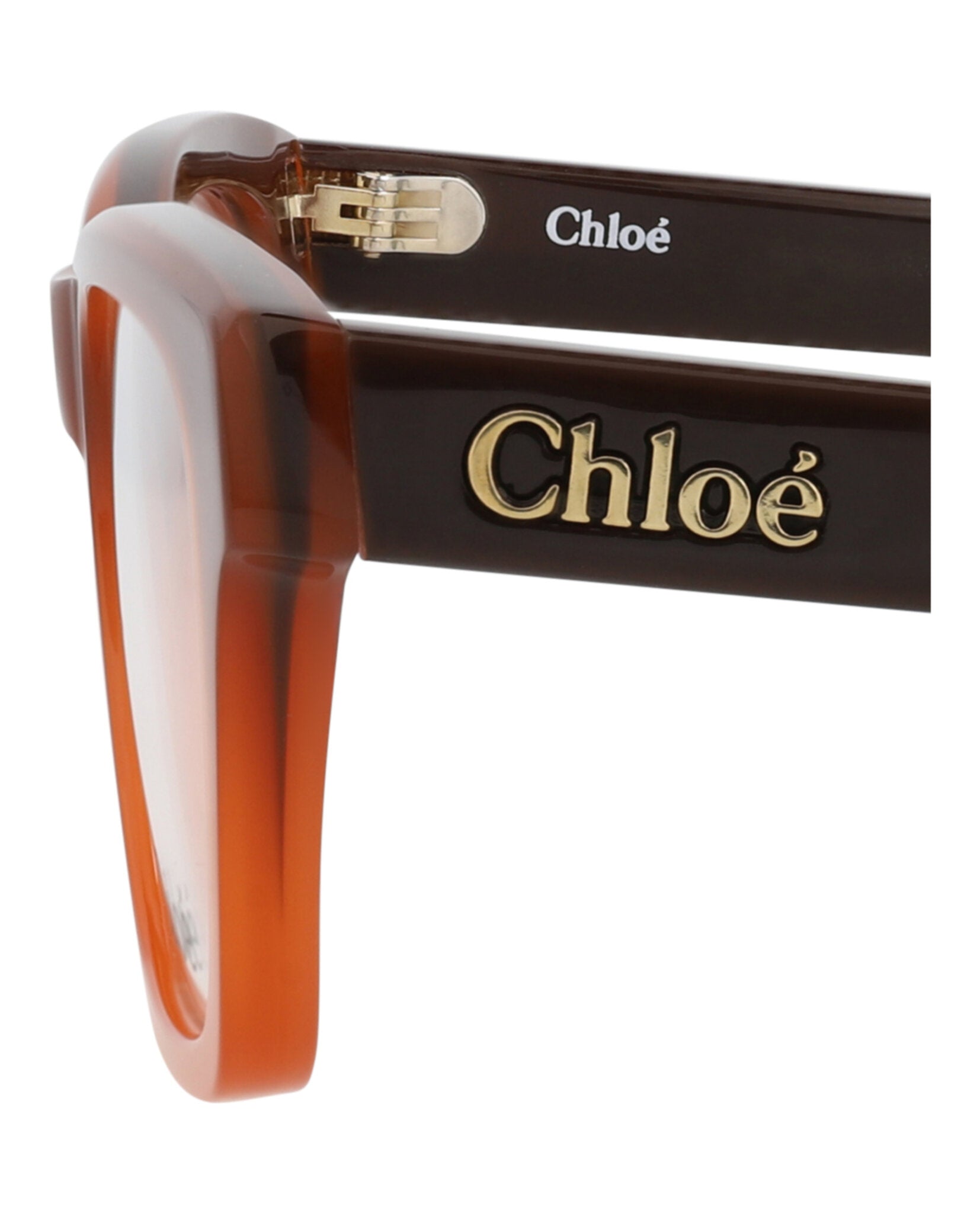 Chloé Womens Square/Rectangle Brown Brown Transparent Fashion Designer Eyewear