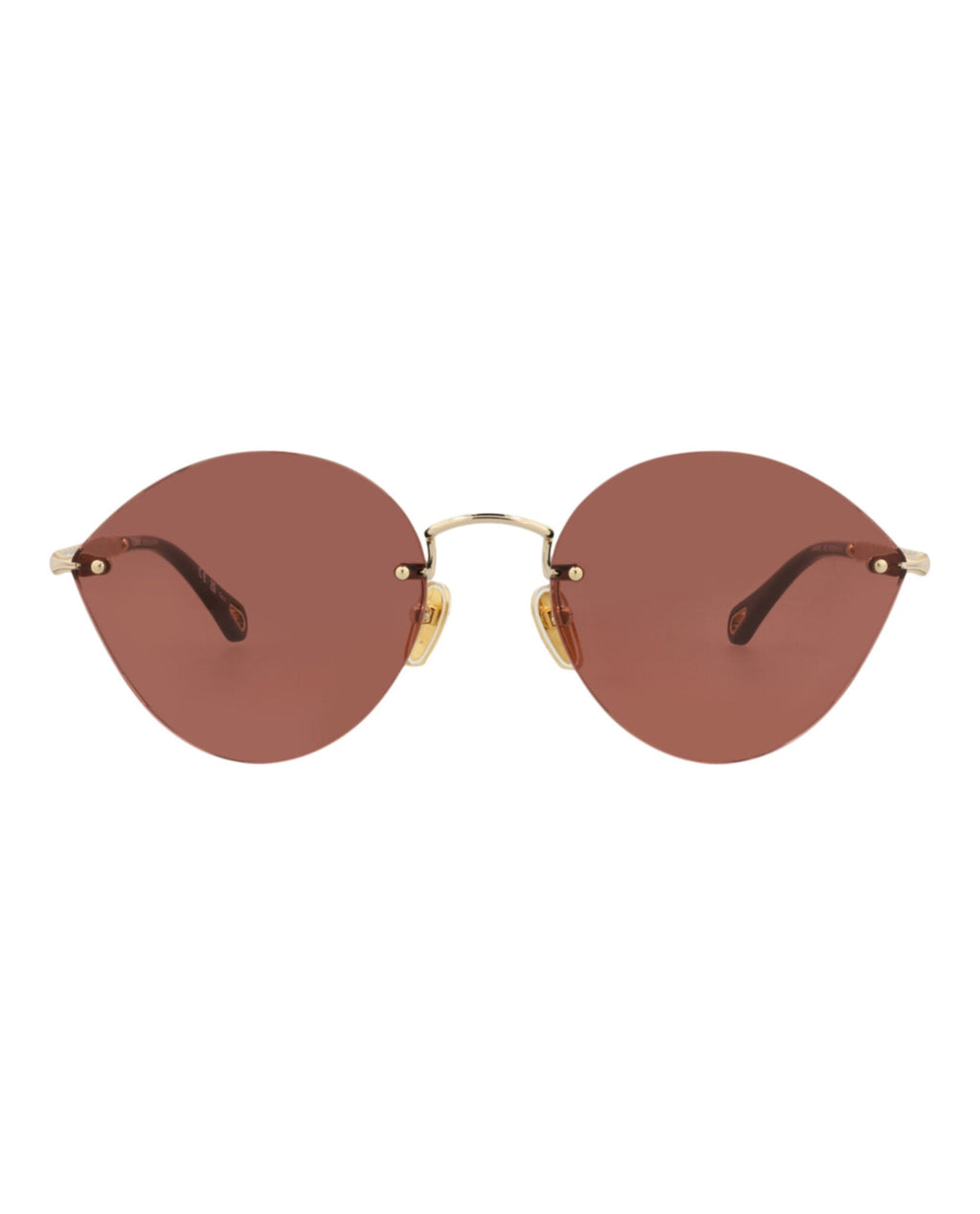 Chloé Womens Cat Eye Gold Gold Red Fashion Designer Eyewear