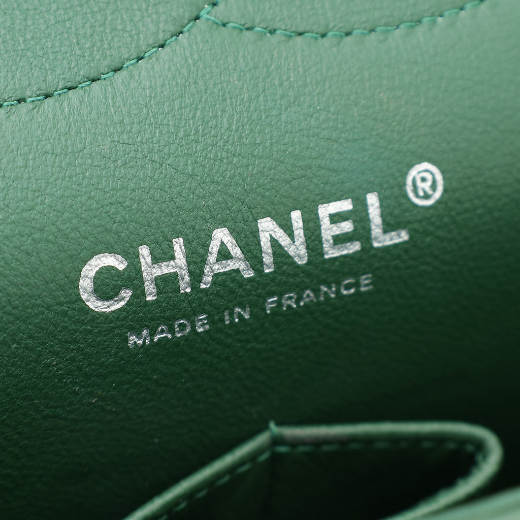 Chanel Olive CC Classic Double Flap Jumbo Bag