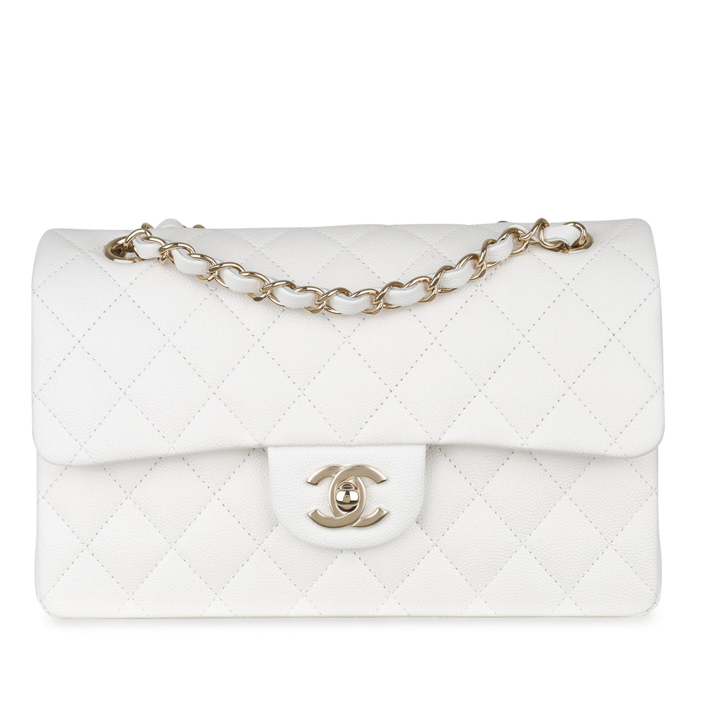 Chanel Small Classic Flap - White Caviar