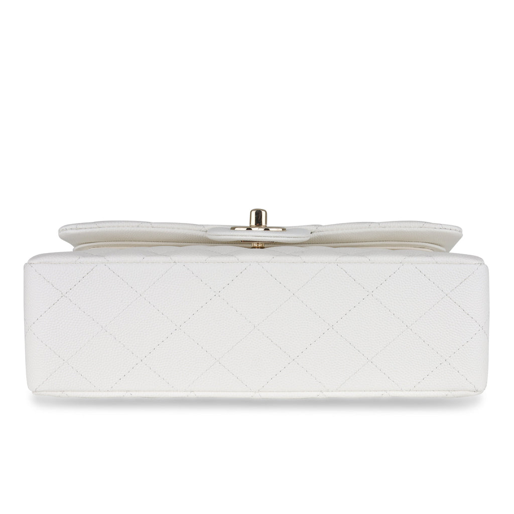 Chanel Small Classic Flap - White Caviar