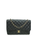 Chanel Black CC Classic Single Flap Jumbo Bag