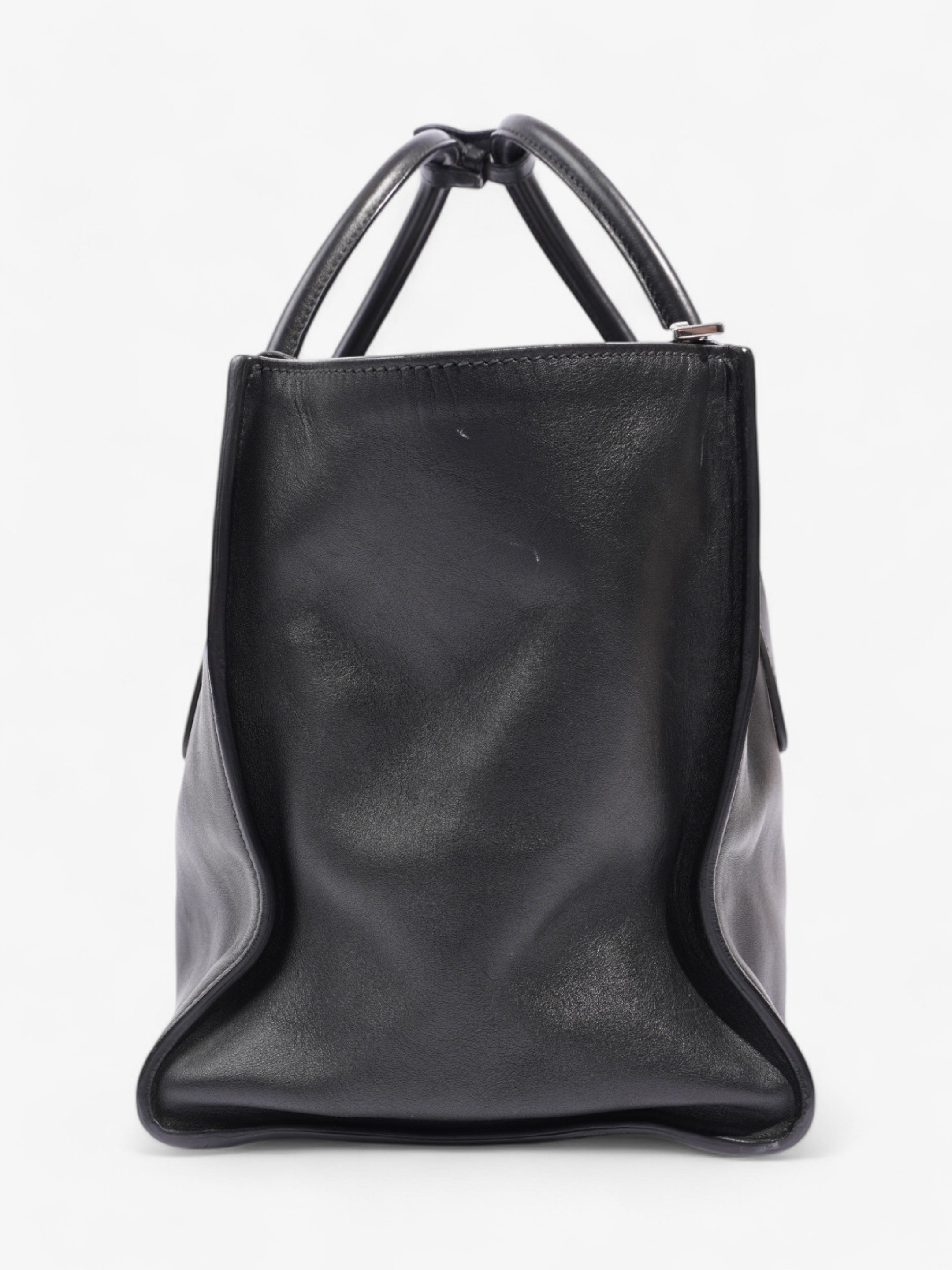 Prada Twin Pocket Tote Black Leather Medium
