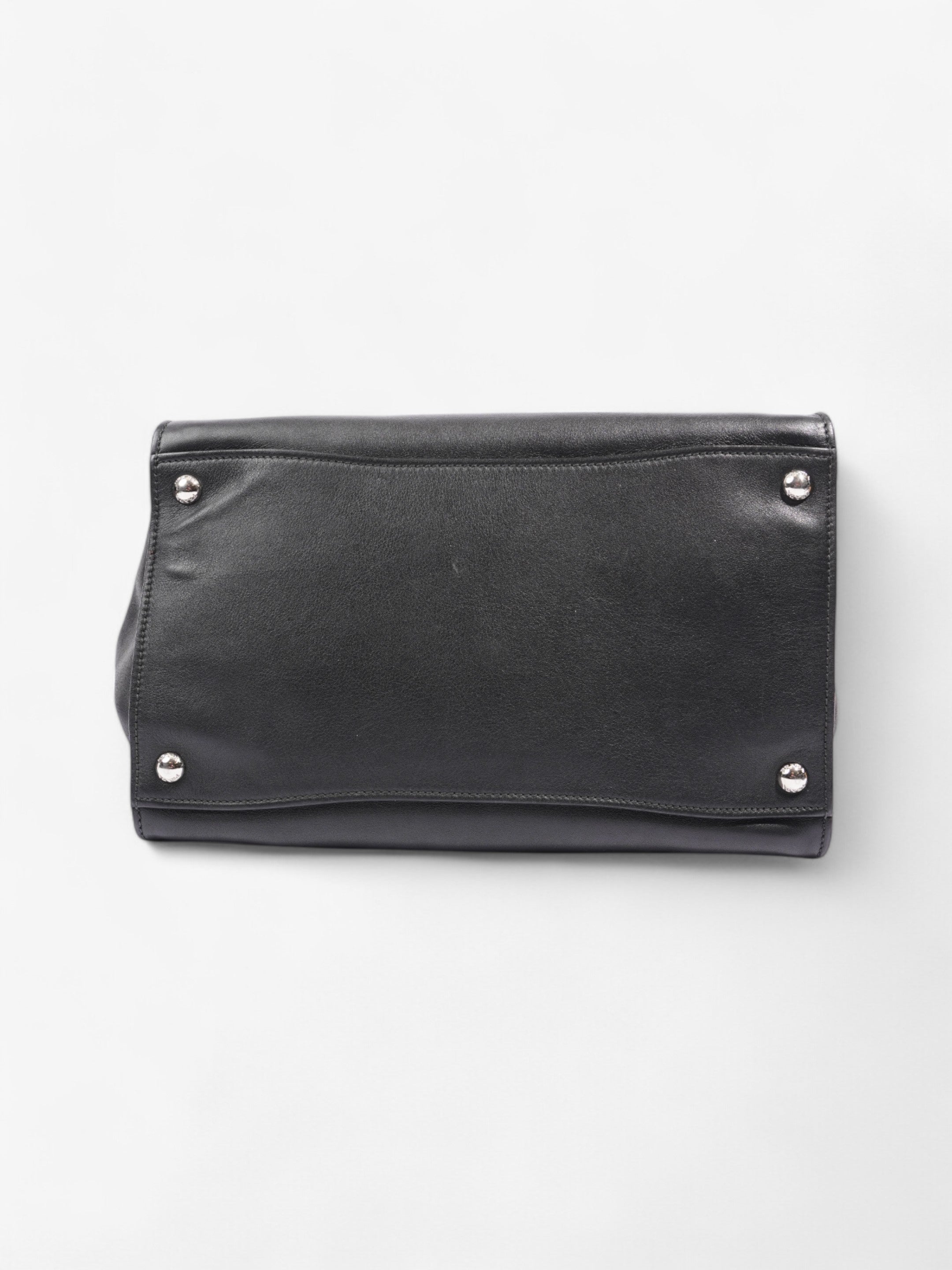 Prada Twin Pocket Tote Black Leather Medium