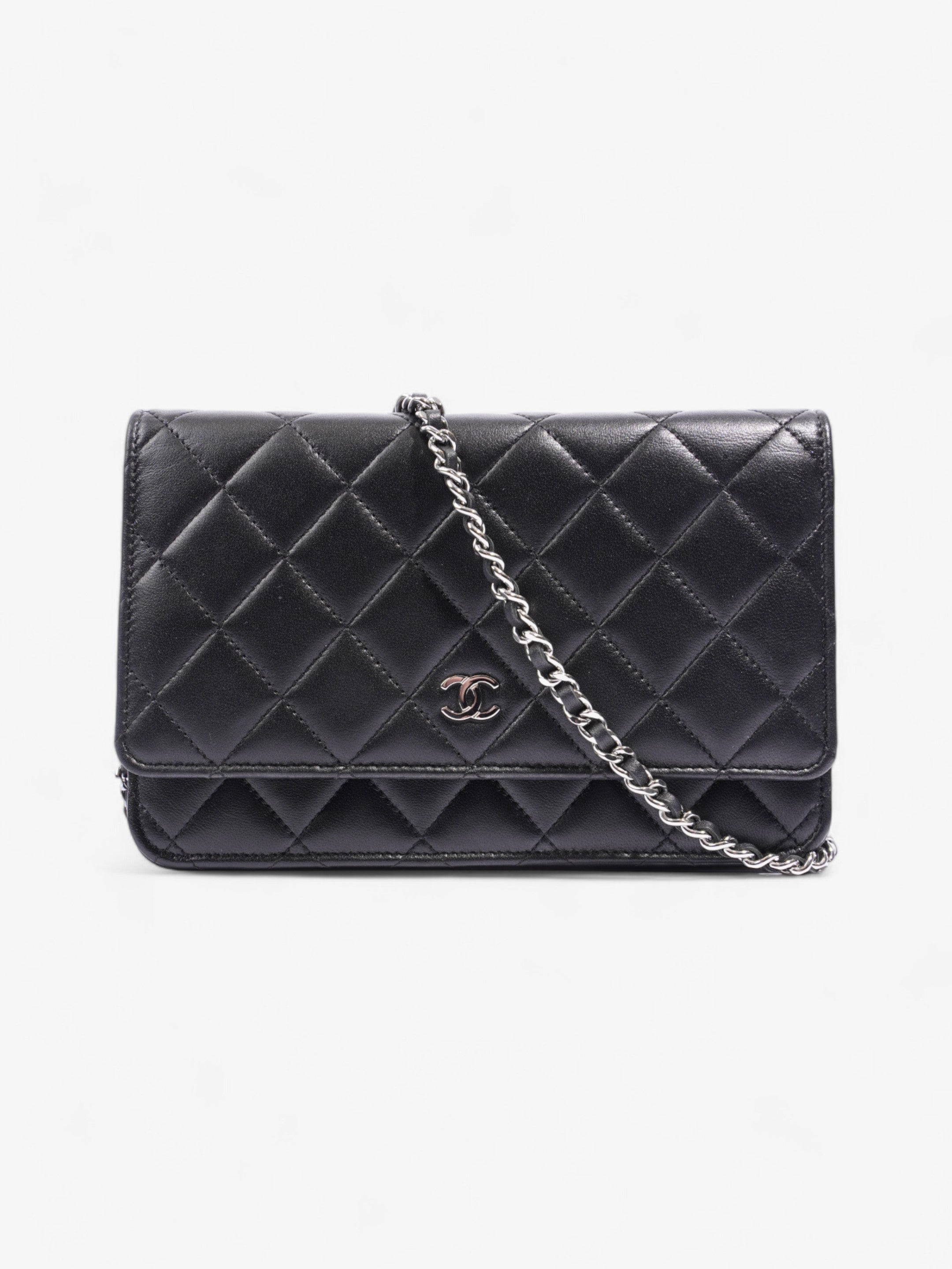 Chanel Wallet On Chain Black Lambskin Leather