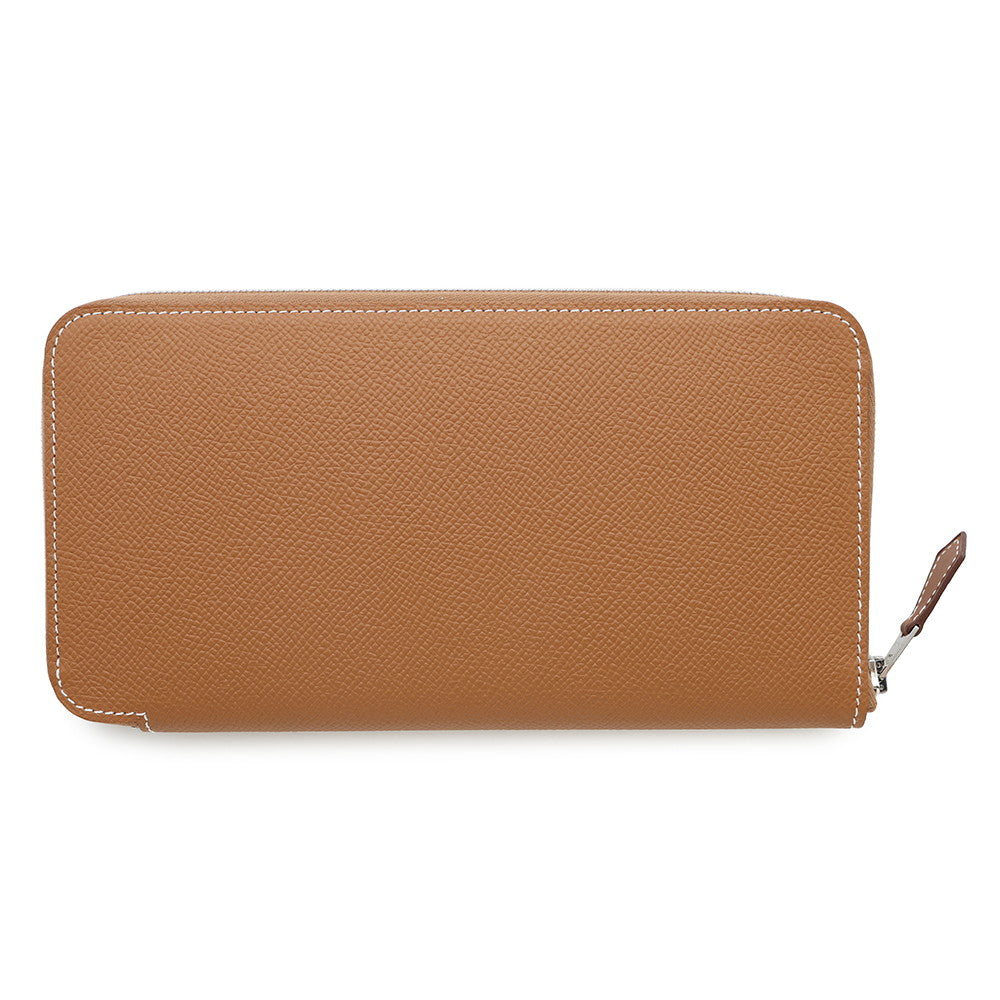 HERMES Azap Long silk in Gold Epsom