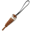HERMES Bag Charm Chouette Gold/Nata/Black/Pande Epice/White Lambskin Epsom Swift Leather