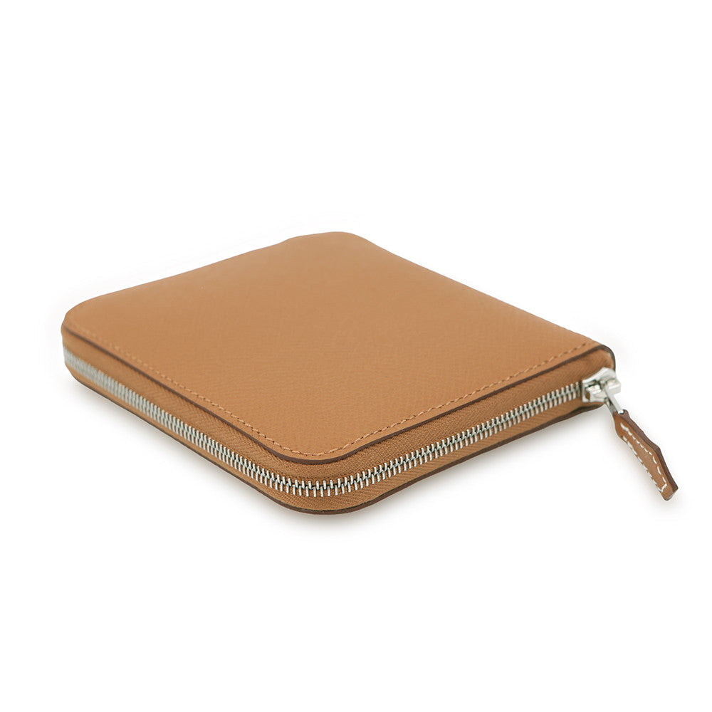 HERMES Silk in compact Gold Epsom
