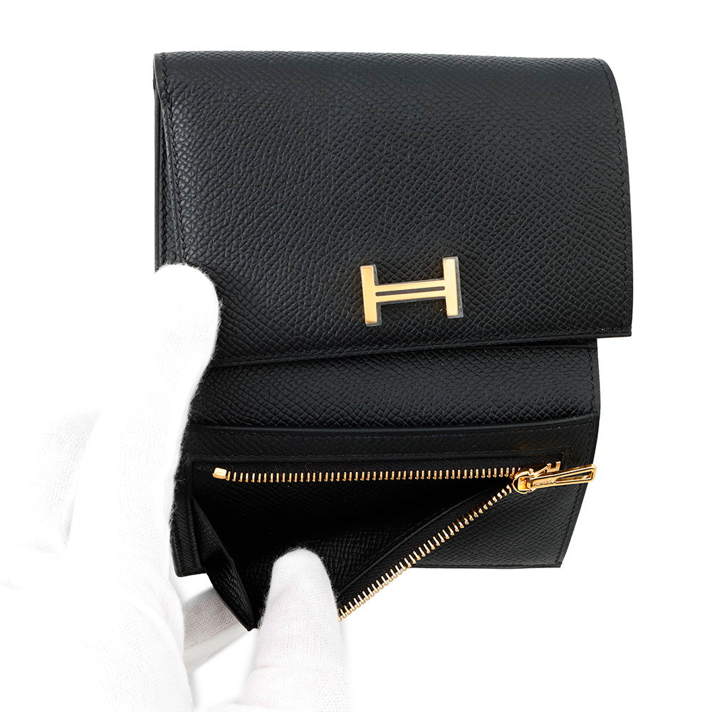 HERMES Bearn combine Black Epsom