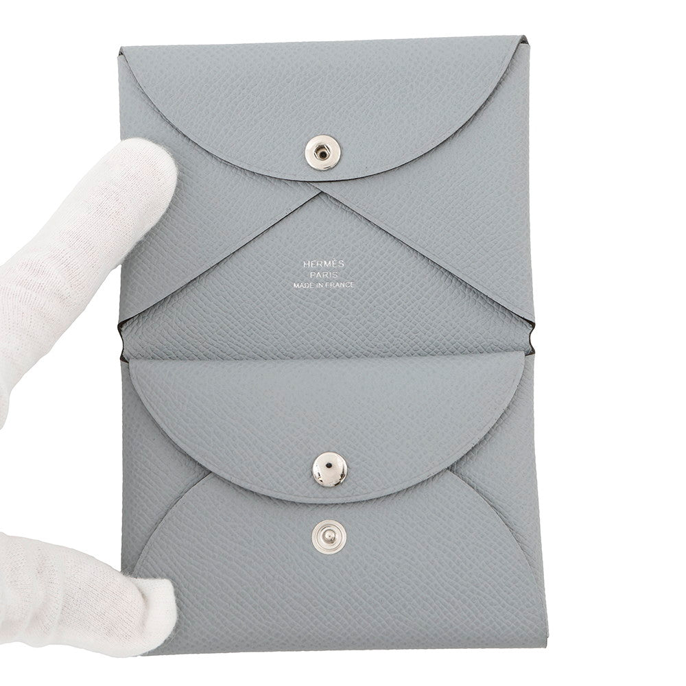 HERMES Calvi Duo Green Pantan Epsom