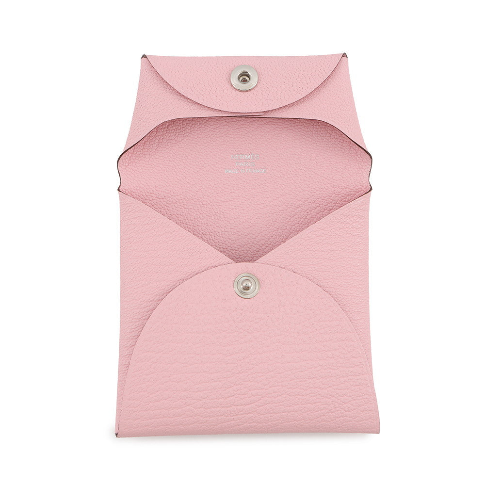 HERMES Bastia Rose Sakura Chevre Myzore Goatskin