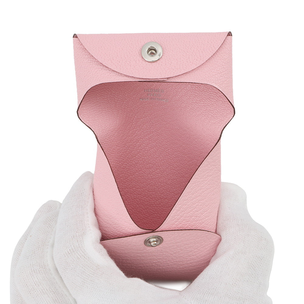 HERMES Bastia Rose Sakura Chevre Myzore Goatskin