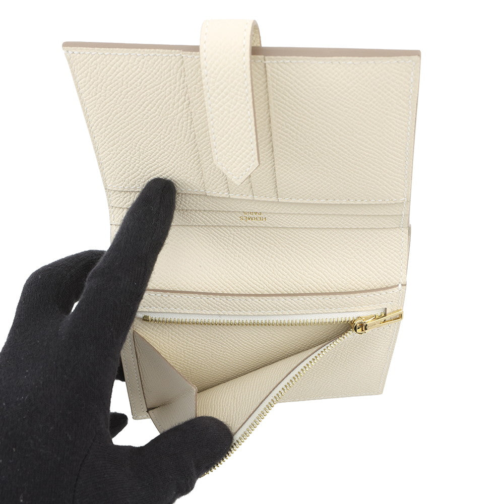 HERMES BEAN Compact Craie Epsom