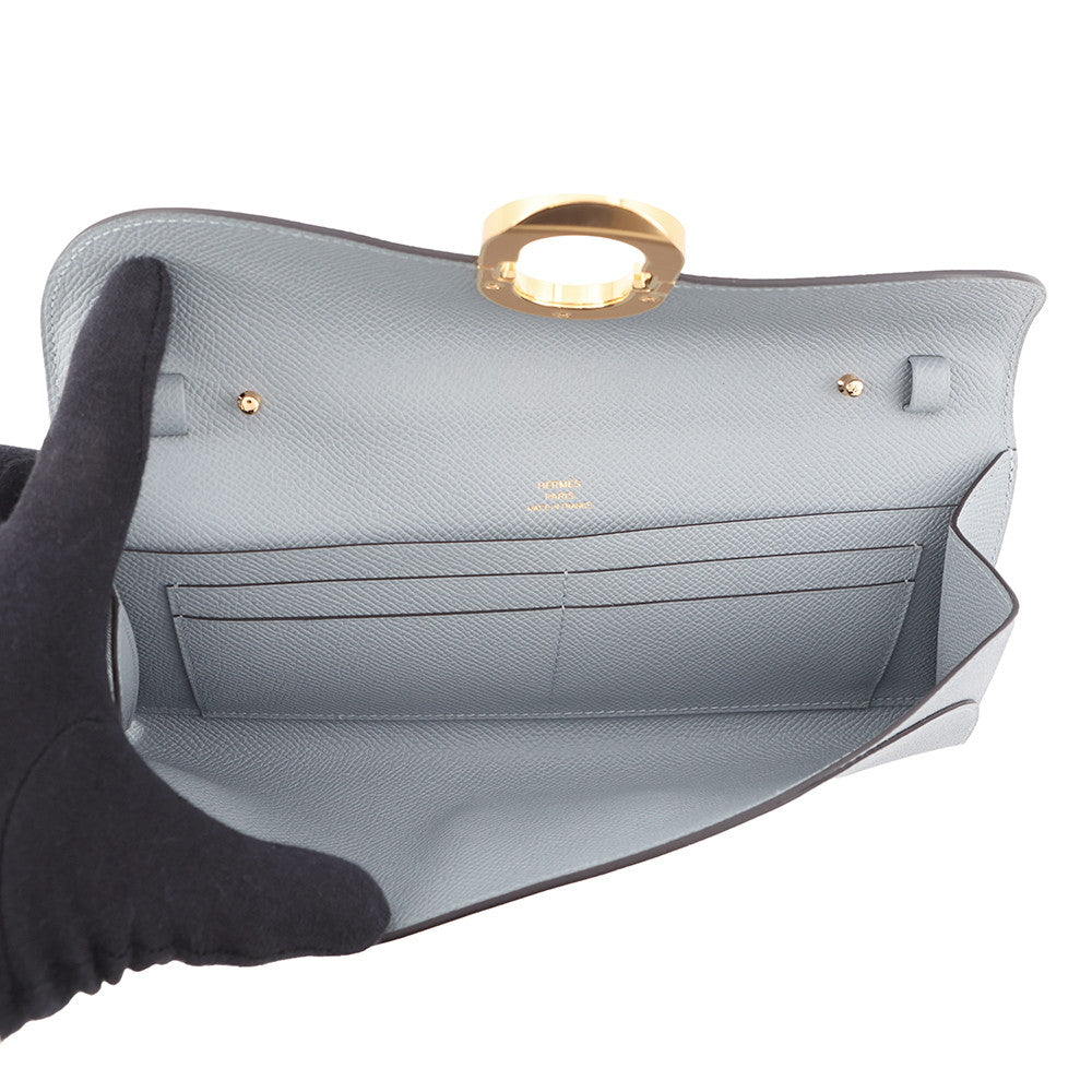 HERMES Chaine d'Ancre Maillon Togo Green Pantan Epsom