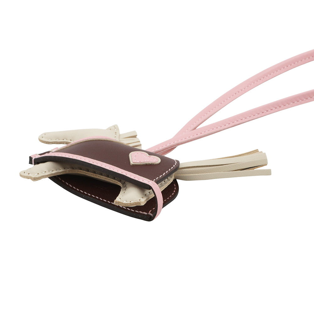HERMES Rodeo Loveo Cool Craie/Terre/Rose Sakura Lambskin Swift Leather