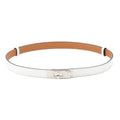 HERMES Kelly Belt White Epsom