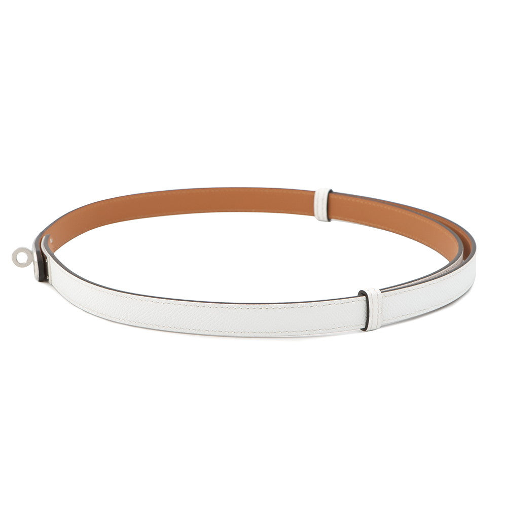 HERMES Kelly Belt White Epsom