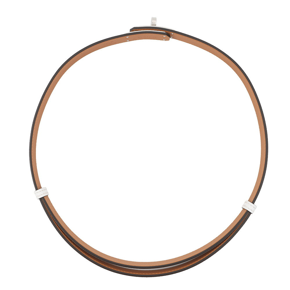 HERMES Kelly Belt White Epsom
