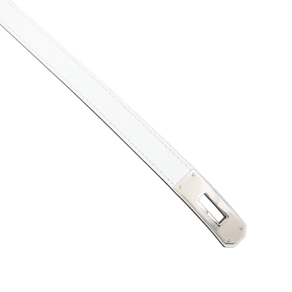 HERMES Kelly Belt White Epsom