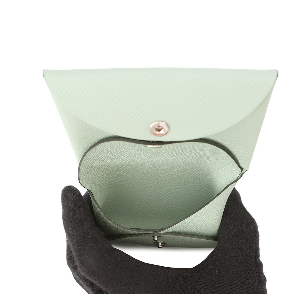 HERMES Calvi Duo Vert Fizz Epsom