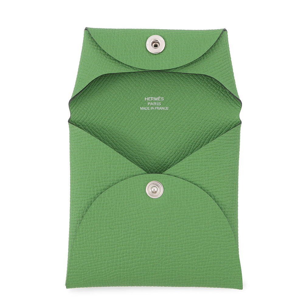 HERMES Bastia Vert Yucca Epsom