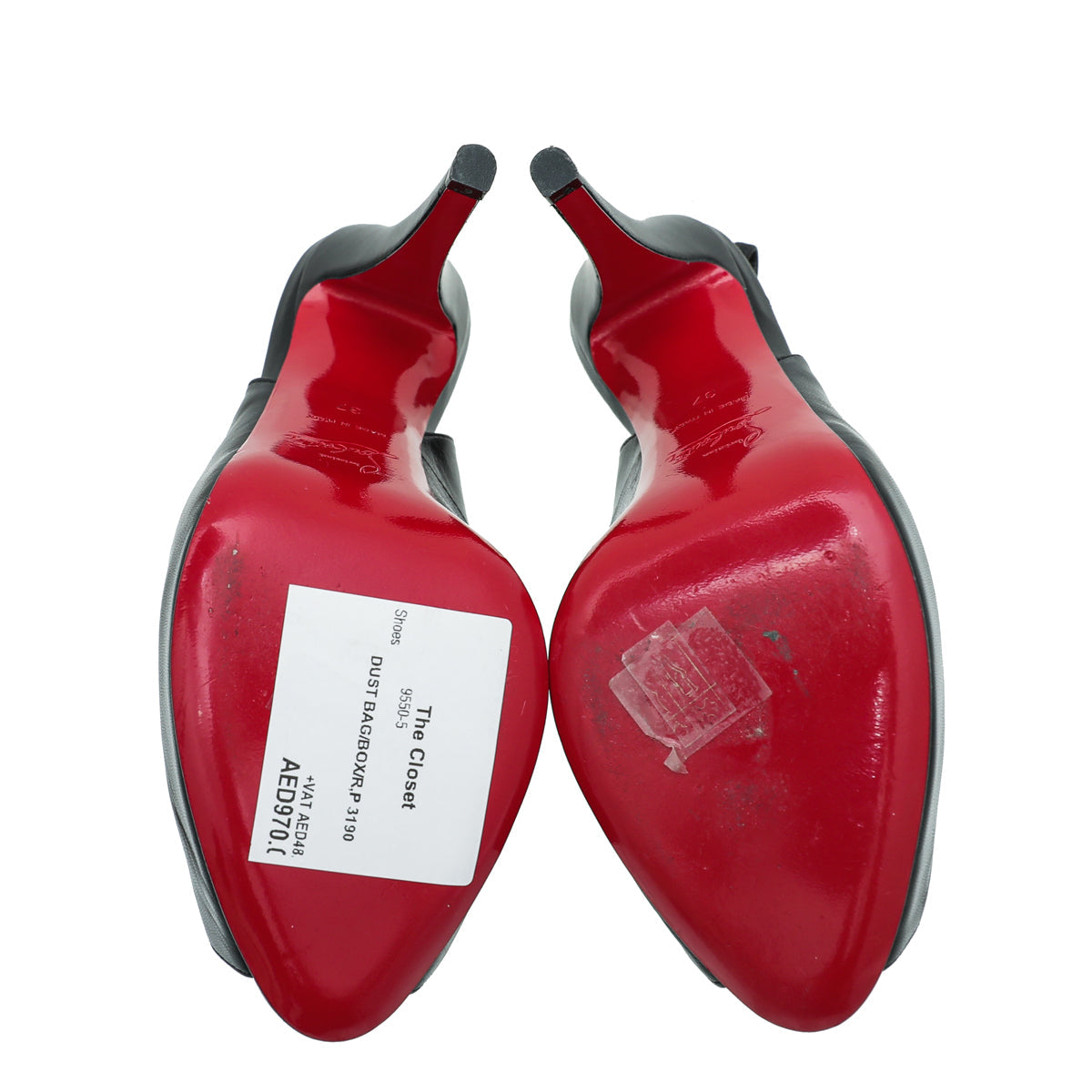Christian Louboutin Black No Prive Slingback 37