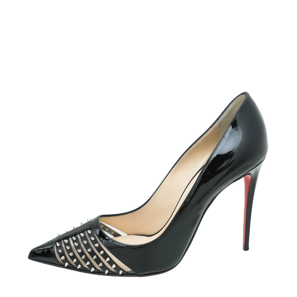 Christian Louboutin Black Bareta 100 Pump 40