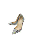 Christian Louboutin Grey Multicolor Python So Kate Clair De Lune Pumps 35.5