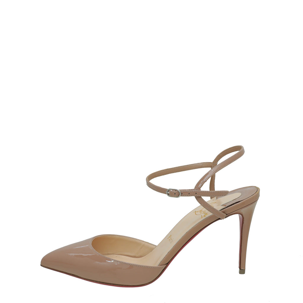Christian Louboutin Nude Rivierina 85 Pumps 38.5