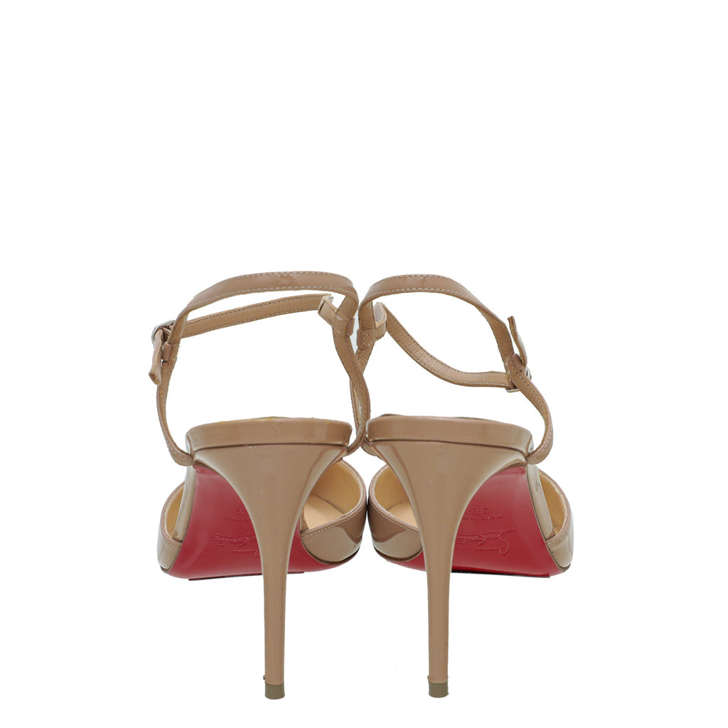 Christian Louboutin Nude Rivierina 85 Pumps 38.5