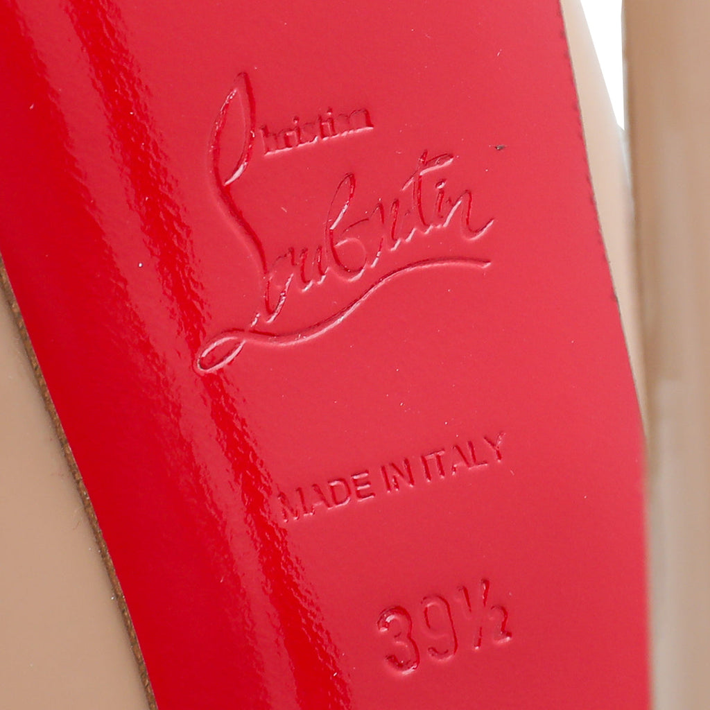 Christian Louboutin Nude Lady Peep 150 Pump 39.5