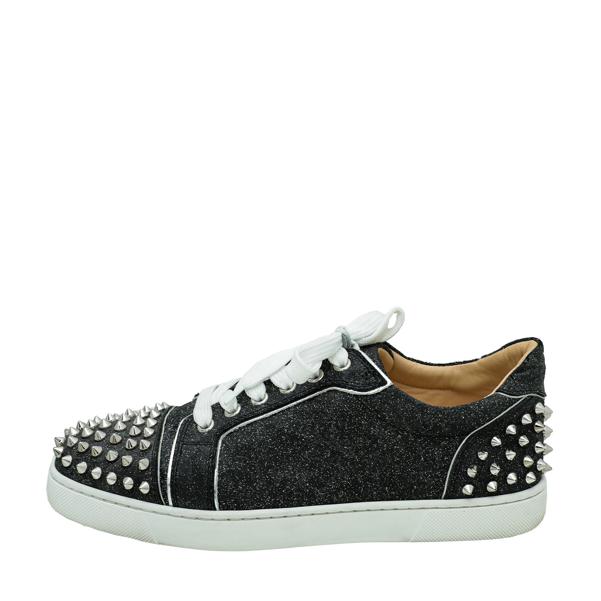 Christian Louboutin Metallic Black Spike Vieira 2 Sneaker 39