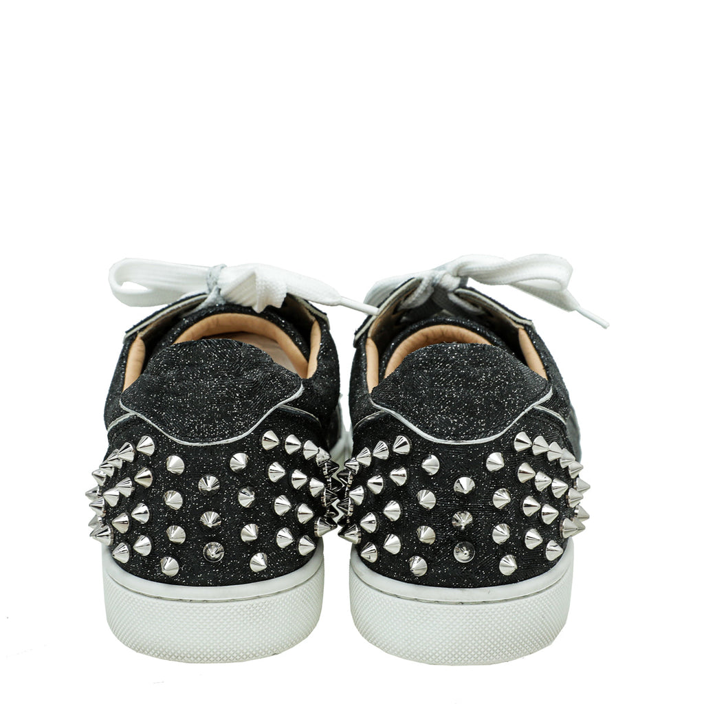 Christian Louboutin Metallic Black Spike Vieira 2 Sneaker 39