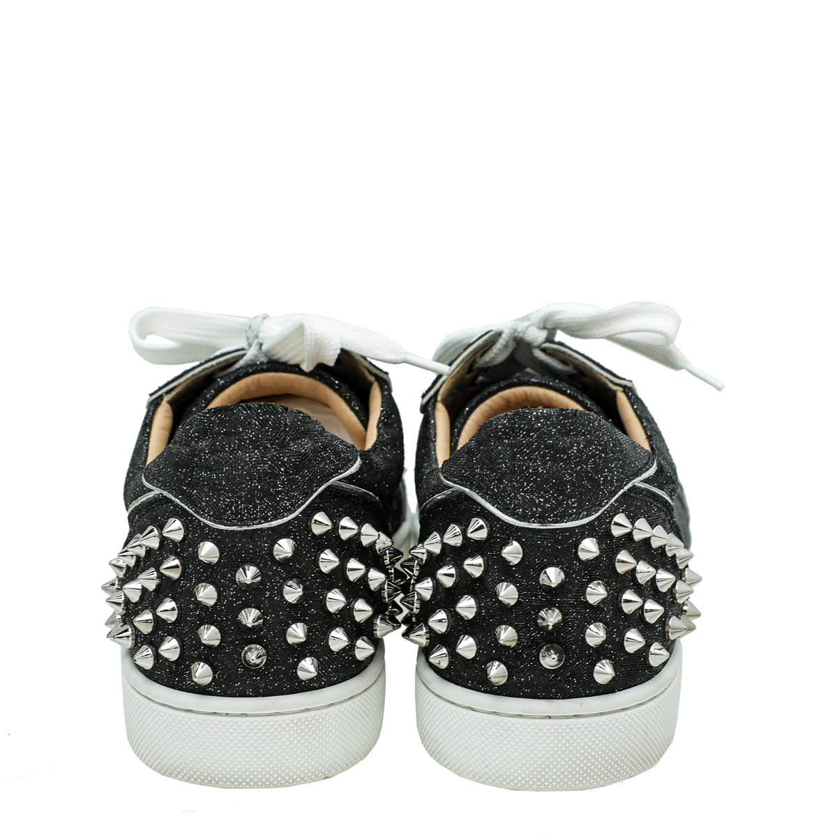 Christian Louboutin Metallic Black Spike Vieira 2 Sneaker 39