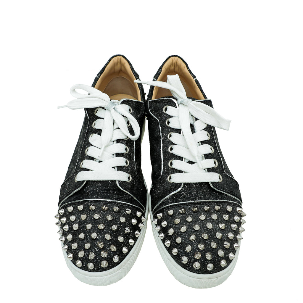Christian Louboutin Metallic Black Spike Vieira 2 Sneaker 39