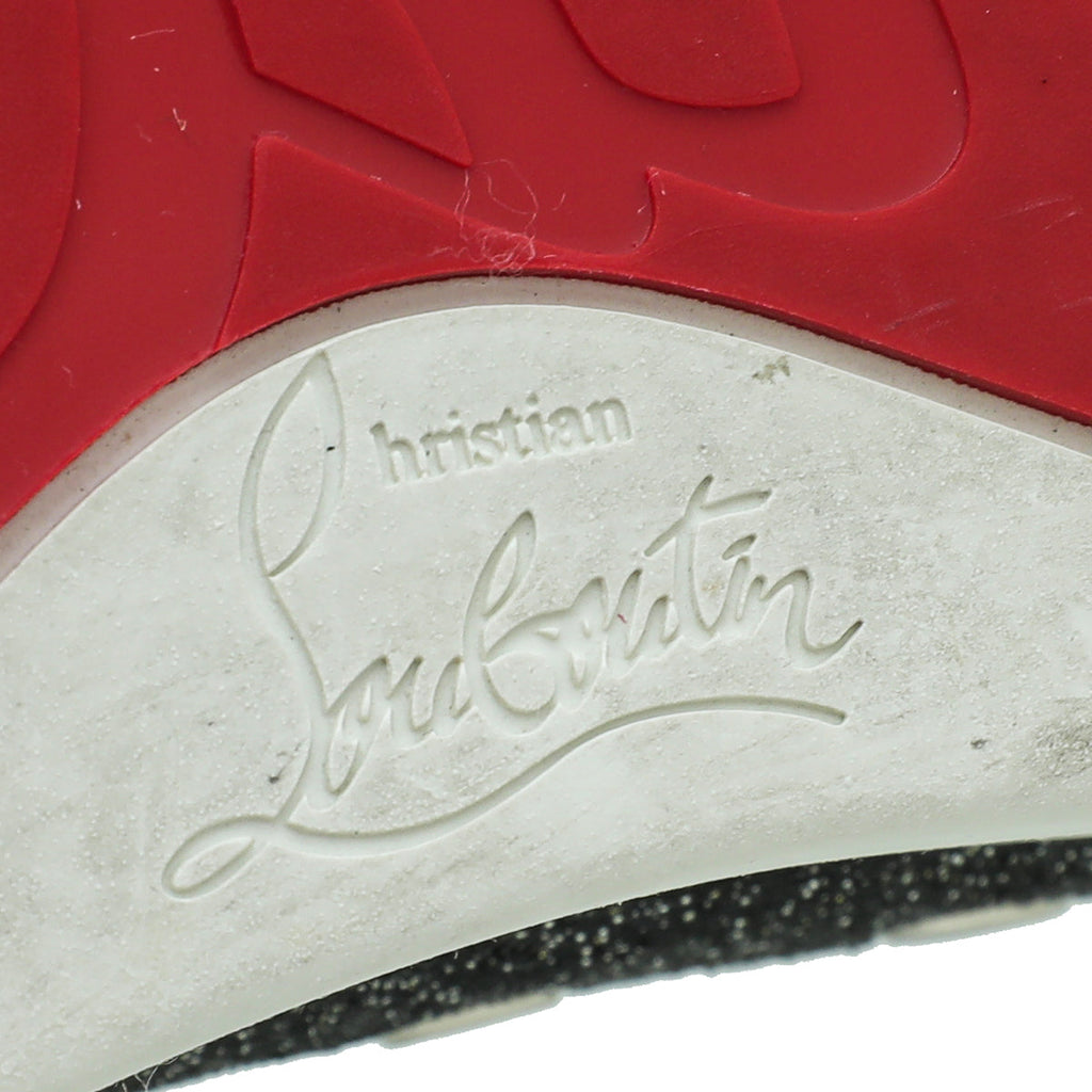 Christian Louboutin Metallic Black Spike Vieira 2 Sneaker 39